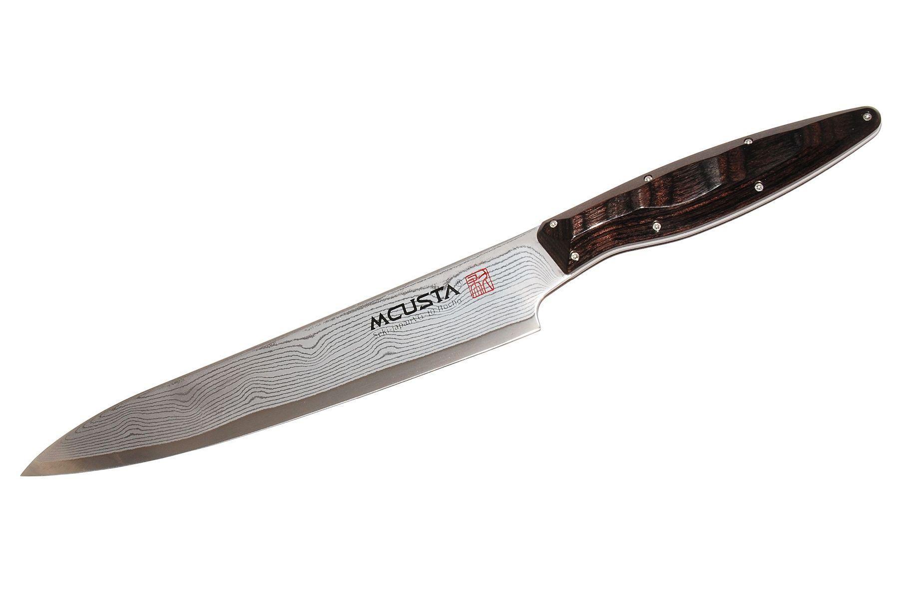 Mcusta japoński nóż kuchenny ze stali damasceńskiej SLICER 225 mm