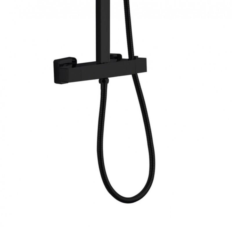 Bateria termostatyczna ścienna prysznicowa czarna - Yoka - homus.pl